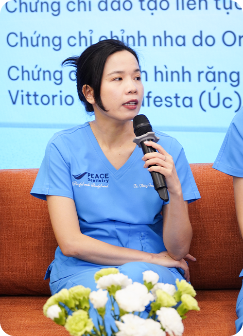 BS. CKI Trương Thùy Trang hiện đang công tác tại Peace Dentistry Thủ Đức