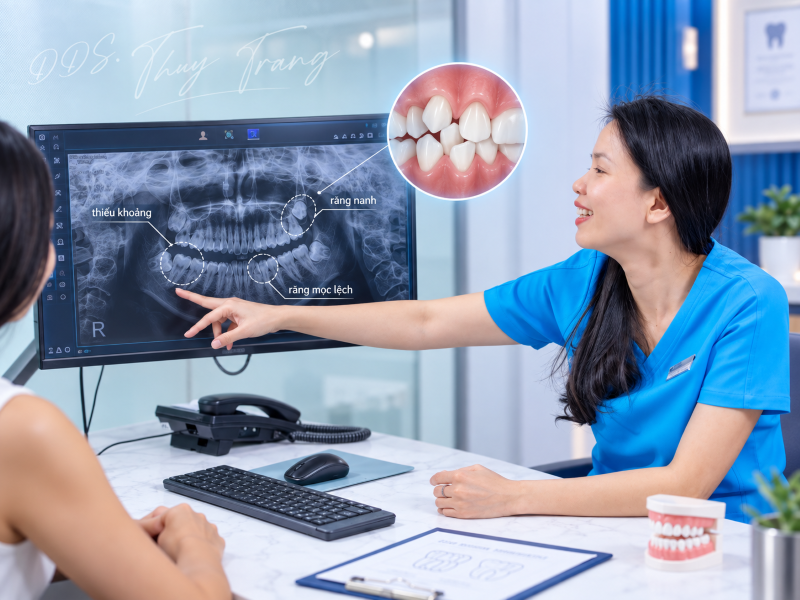 BS. Trương Thùy Trang tư vấn chỉnh nha cho trường hợp răng chen chúc ở trẻ